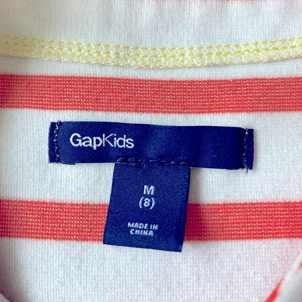 GAP‎ Girls Nautical Striped Shift Dress w/ Shoulder Buttons Size 8